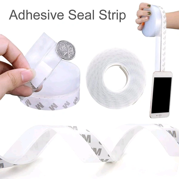 Silicone Seal Strip,Silicone Sealing Sticker For Door Or Window,Weatherproof Soundproof Self Adhesive Door Strip Bottom,Slim Insect Proof Seal Strip For Gap Of House Or Shower Door, 3 Meter