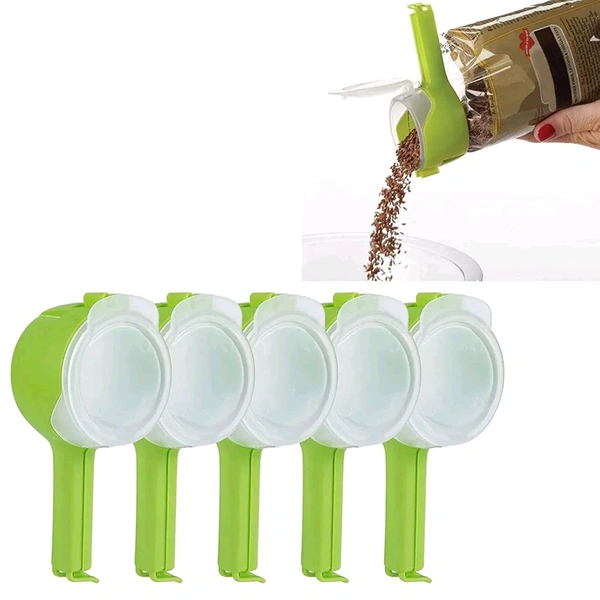 Food Bag Sealing Clip with Pour Spout, Food Bag Clips with Pour Spout,Reusable Food Storage Sealing Clips with Pouring Spouts for All Food or Cat/Dog Food Storage