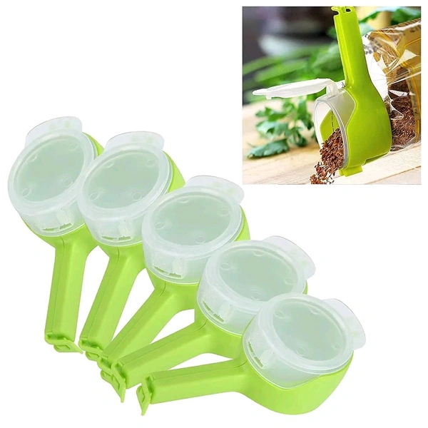 Food Bag Sealing Clip with Pour Spout, Food Bag Clips with Pour Spout,Reusable Food Storage Sealing Clips with Pouring Spouts for All Food or Cat/Dog Food Storage