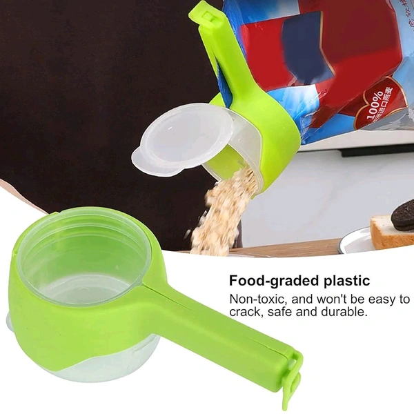 Food Bag Sealing Clip with Pour Spout, Food Bag Clips with Pour Spout,Reusable Food Storage Sealing Clips with Pouring Spouts for All Food or Cat/Dog Food Storage