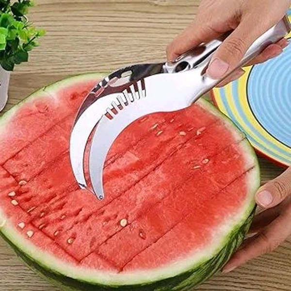 Stainless Steel Watermelon Cantaloupe Slicer Knife, Corer Fruit, Vegetable Kitchen Tool