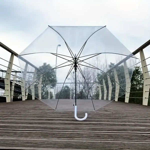  Windproof, Waterproof, Transparent Dome Umbrella for Maximum Rain Protection | Stylish & Durable – Ideal for Weddings, Daily Use & More – SKVWORLD ☂️🌧️