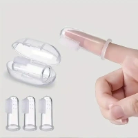 Ultra-Soft Baby Finger Toothbrush – BPA-Free Silicone Gum Massager & Teething Relief for Newborns & Toddlers | SKVWORLD
