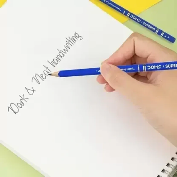 DOMS Superio Pencils – Premium Graphite Pencils for Smooth & Dark Writing, Break-Resistant Lead, Comfortable Grip – Ideal for Students, Artists & Office Use 