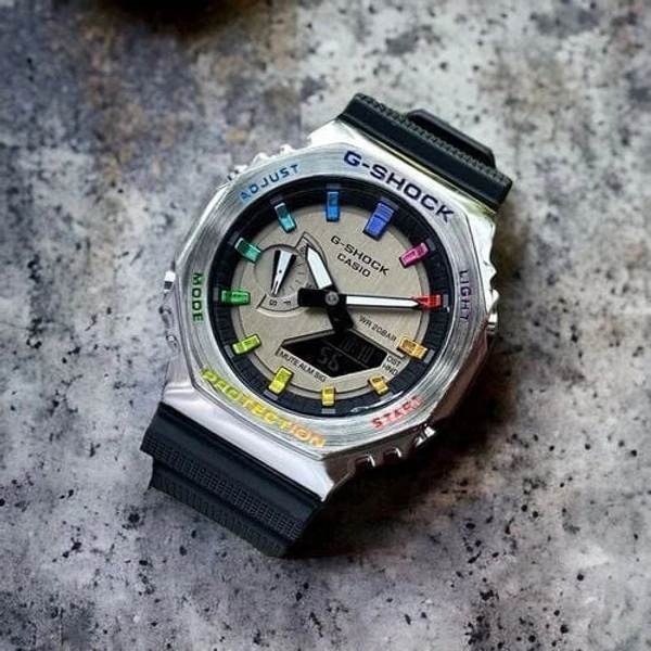 Casio G-Shock Most demanded G-Shock GM2100 with metal body in stock 🤩 ❤️ - Adjustable, rainbow