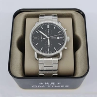Fossil Commuter Metal Men's  Chronograph Watch 🖤 - Adjustable, Satin Black