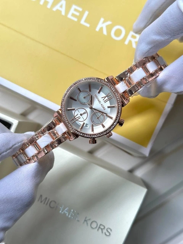 Michael Kors Sofie - White Pearl For Women 🤍🤍 - Adjustable, White Pear