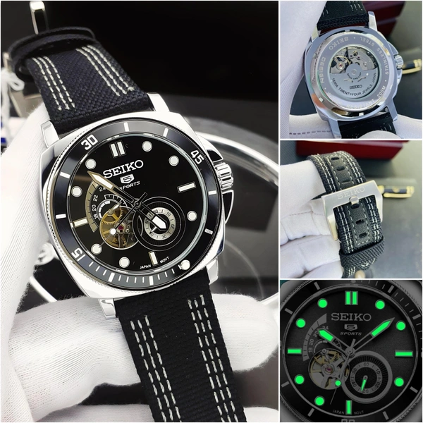 SEIKO Seiko Tourbillon Automatic watch - Adjustable, Black