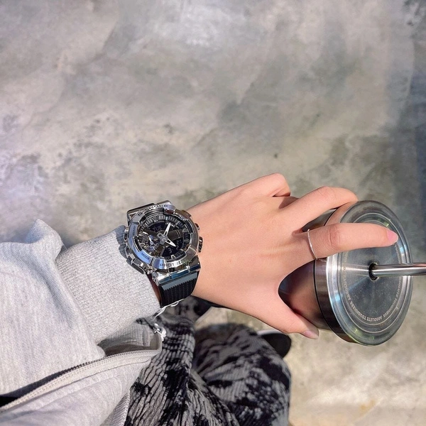 Casio G-Shock GM110 with metal body in stock 🤩 ❤️ - Adjustable, Black