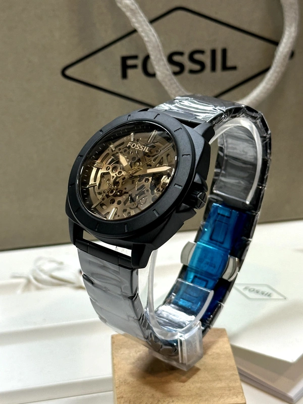 Fossil Z Black Skeleton Fully Automatic Matte Finish 🖤🖤 - Adjustable, Matte Black