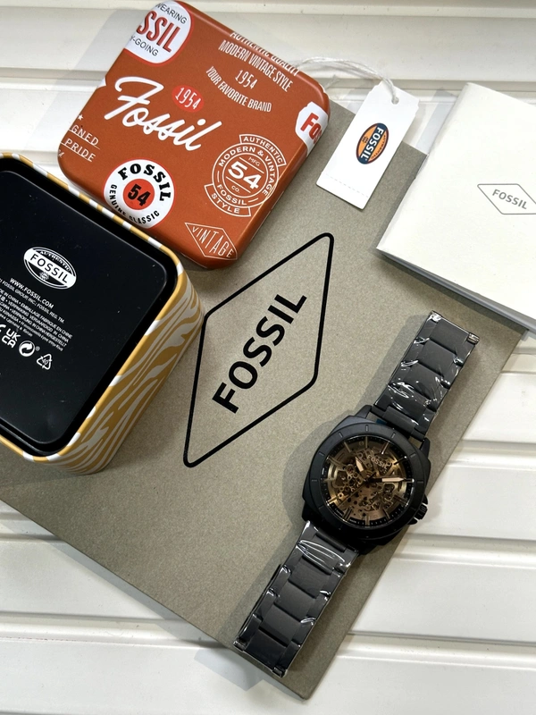 Fossil Z Black Skeleton Fully Automatic Matte Finish 🖤🖤 - Adjustable, Matte Black