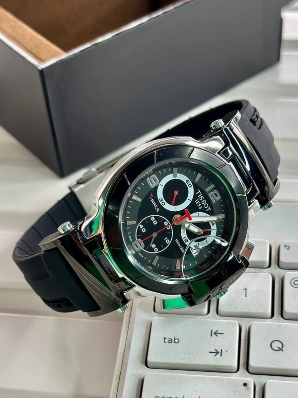 Tissot T-Sport Premium Heavy Quality Watch 🖤 - Adjustable, Black