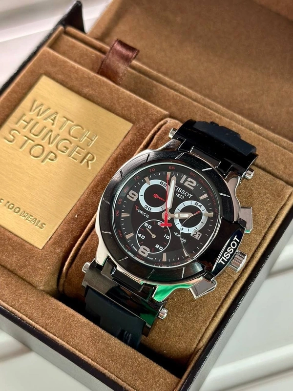 Tissot T-Sport Premium Heavy Quality Watch 🖤 - Adjustable, Black