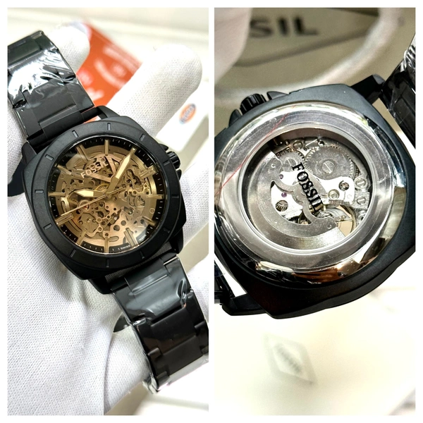 Fossil Z Black Skeleton Fully Automatic Matte Finish 🖤🖤 - Adjustable, Matte Black
