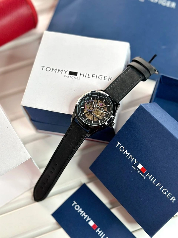 Tommy Hilfiger Open Heart Fully Automatic  🖤 - Adjustable, Black