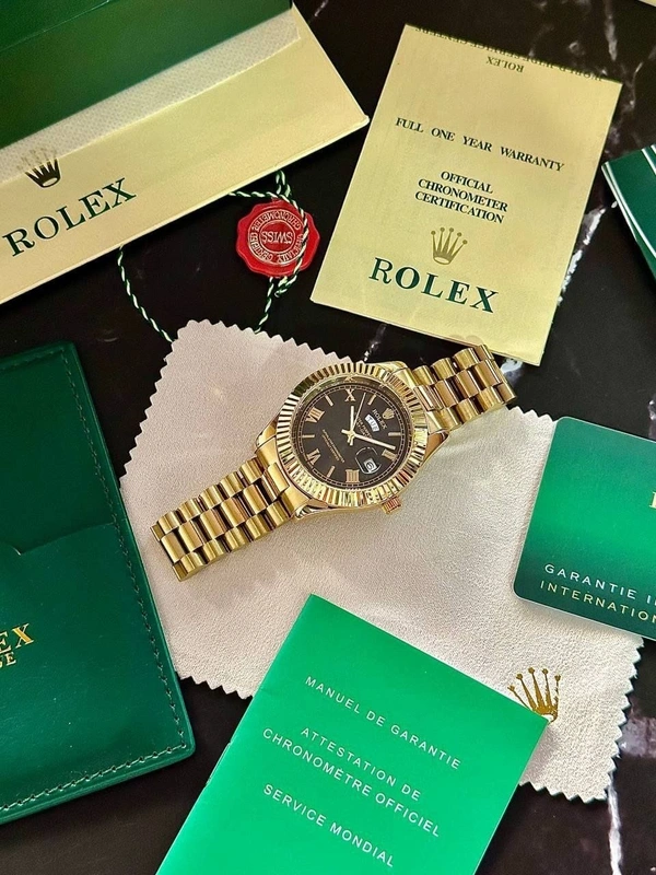 Rolex Day-Date For Men - In Budget Price ✅😍 - Adjustable, Black Dial