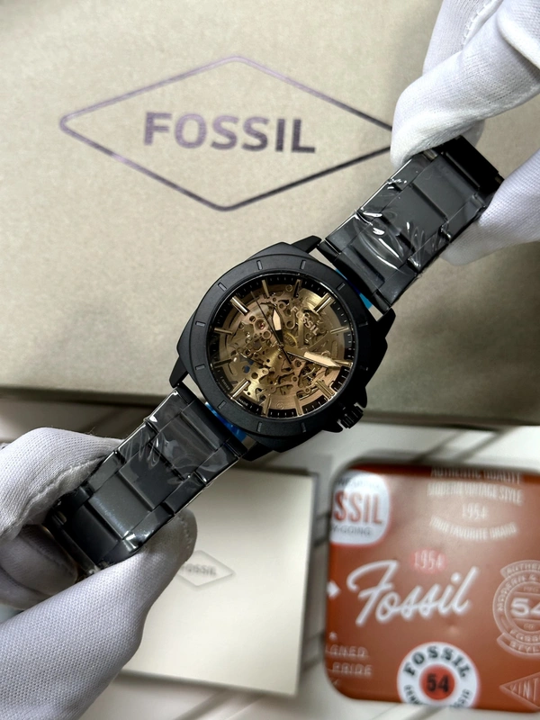 Fossil Z Black Skeleton Fully Automatic Matte Finish 🖤🖤 - Adjustable, Matte Black