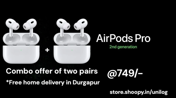 Airpods Pro Gen2 2nd Copy (Pack Of Two) - White