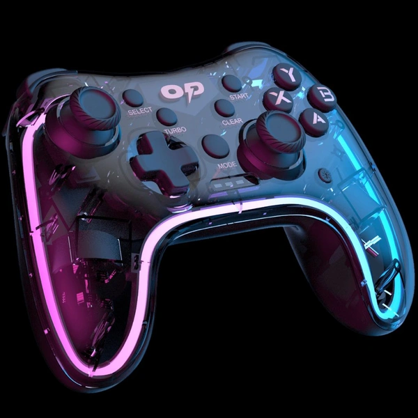 Ambrane Transparent Rgb Gaming Controller (OP-WLGC01) - Black