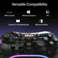 Ambrane Transparent Rgb Gaming Controller (OP-WLGC01) - Black