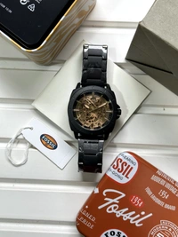 Fossil Z Black Skeleton Fully Automatic Matte Finish 🖤🖤 - Adjustable, Matte Black