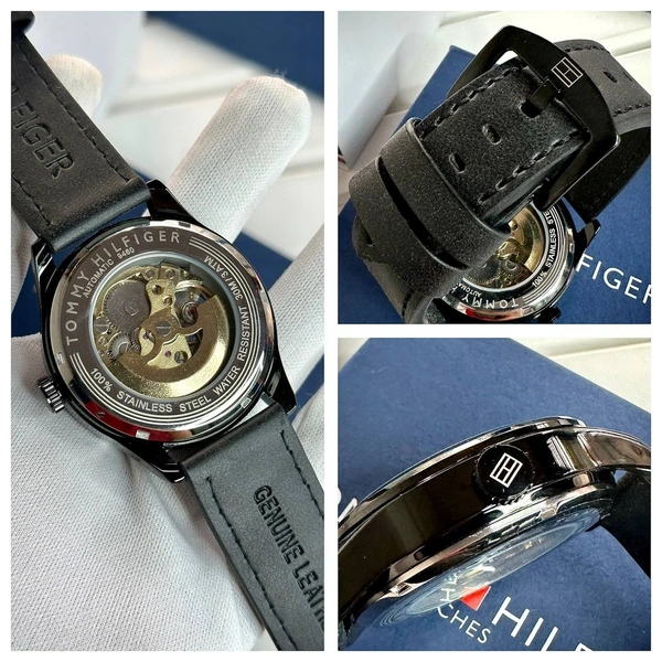 Tommy Hilfiger Open Heart Fully Automatic  🖤 - Adjustable, Black