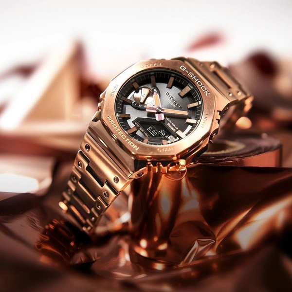 casio Most demanded G-Shock GM-B2100 with metal body  🤩 ❤️ - adjustable, Orange Peel