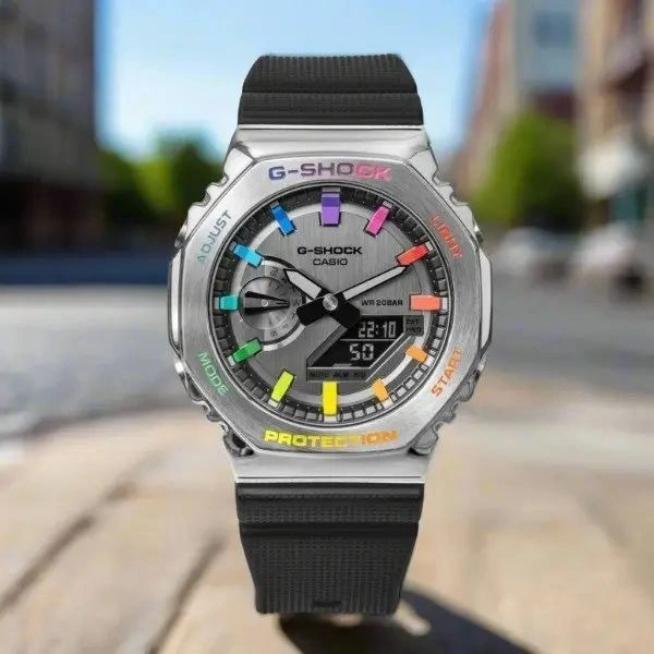 Casio G-Shock Most demanded G-Shock GM2100 with metal body in stock 🤩 ❤️ - Adjustable, rainbow