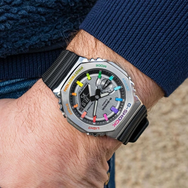 Casio G-Shock Most demanded G-Shock GM2100 with metal body in stock 🤩 ❤️ - Adjustable, rainbow
