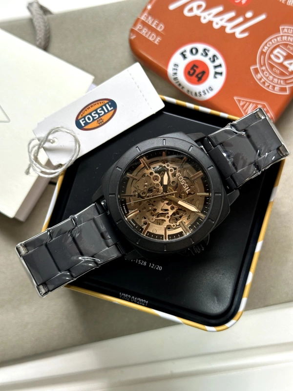 Fossil Z Black Skeleton Fully Automatic Matte Finish 🖤🖤 - Adjustable, Matte Black