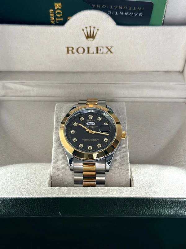 Rolex DayDate 36 Dual Tone For Men 😍 - Adjustable, Black