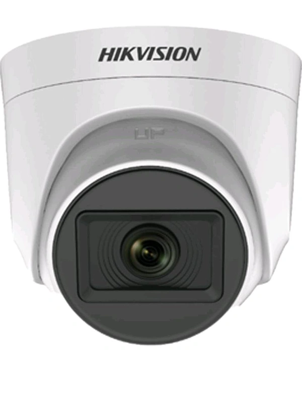 HIKVISION 5 MP Indoor Dome CCTV Camera with inbuilt Audio Mic DS-2CE76H0T-ITPFS BNC/DC, White Wired, 1080P Image Sensor