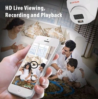 CP CP PLUS 4 channel DVR with 2MP OUTDOOR, Built-in Audio Mic, Dual Light Color Night Vision wired CCTV Cameras, Motion Detection, 4 Channel SMPS, 70 Meters CCTV Cable, 1TB HDD, Required BNC/DC, white - Pack Of 2Camera