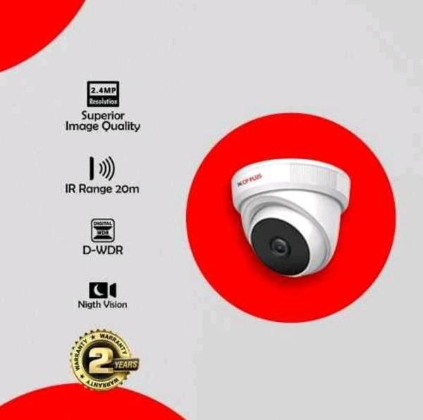 CP CP PLUS 4 channel DVR with 2.4MP Camera  - Pack Of 2Camera