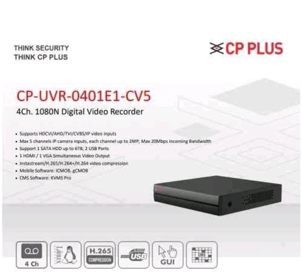 CP CP PLUS 4 channel DVR with 2.4MP Camera  - Pack Of 2Camera