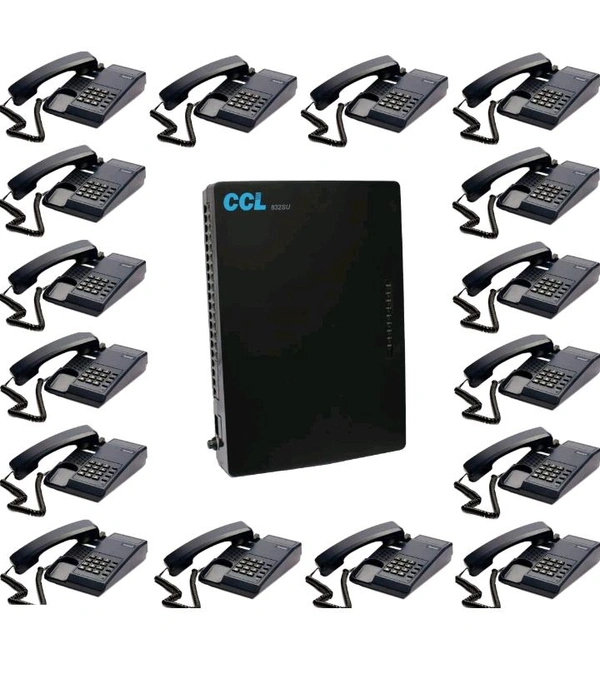 Copper Connection Intercom System CLI (Caller ID) with x16 Beetel (C11) Set, (Black)