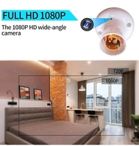 HD WiFi 1080P Bulb Holder Socket Camera Mini Security Secret Nanny Cam with Live Audio & Video Recording (Holder Camera)