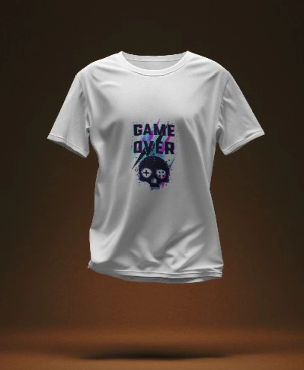 Game Over T-shirt Best Quality - White, M L XL