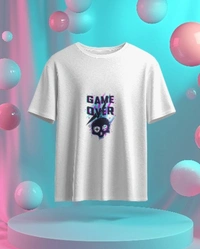 Game Over T-shirt Best Quality - White, M L XL