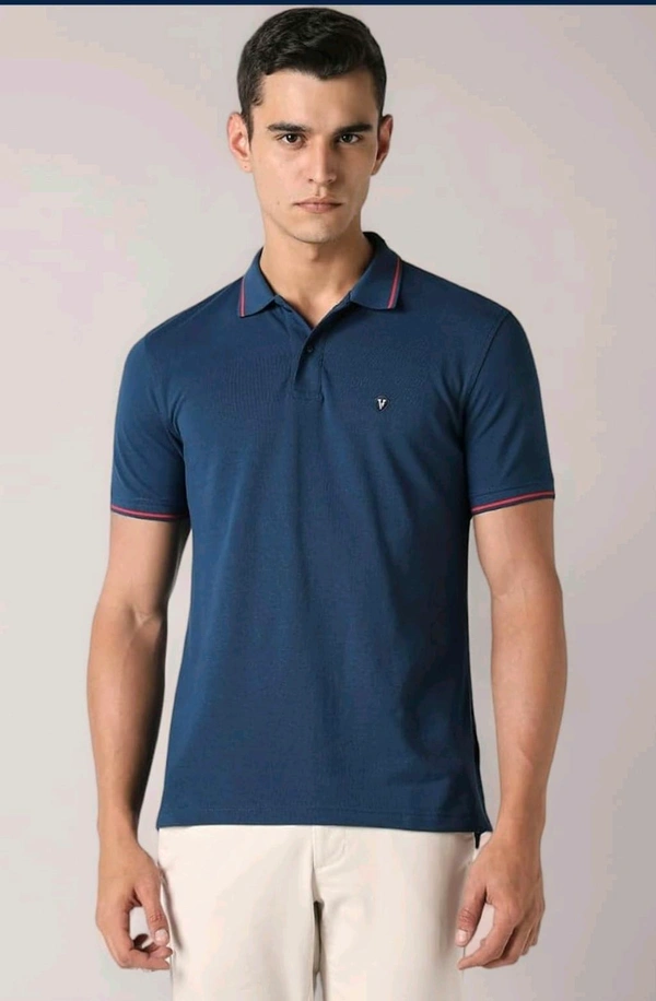 Van Heusen Men's Solid Regular Fit T-Shirt - nuc, XL XXL S L M