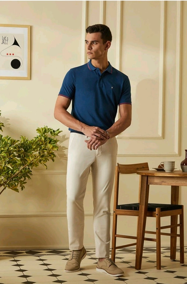Van Heusen Men's Solid Regular Fit T-Shirt - nuc, XL XXL S L M