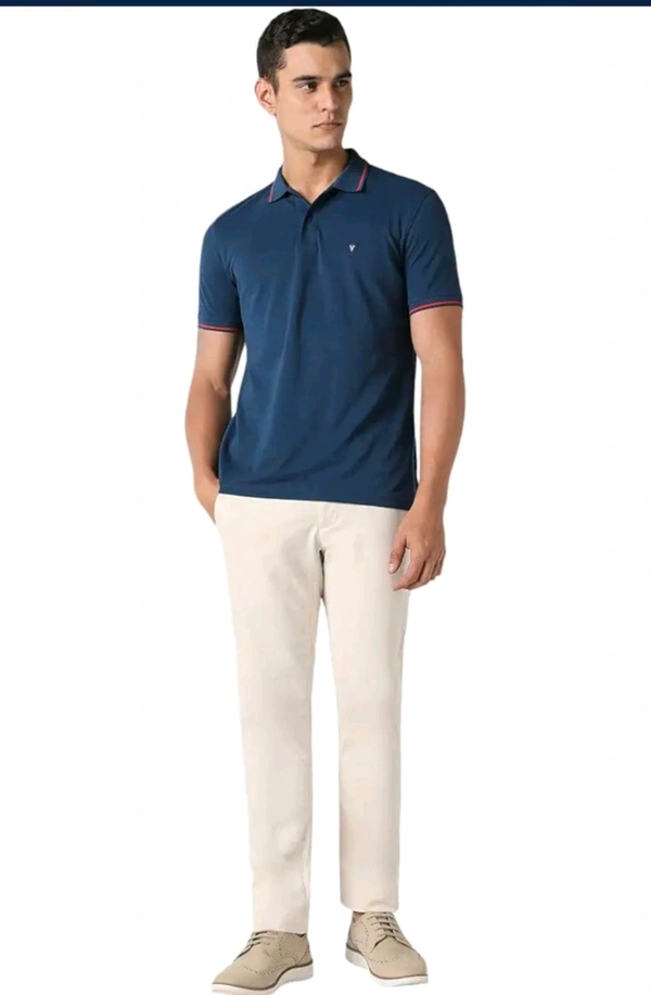 Van Heusen Men's Solid Regular Fit T-Shirt - nuc, XL XXL S L M