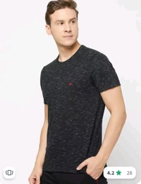SPORTO Men Black T-shirt  - Black, XL
