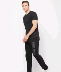 SPORTO Men Black T-shirt  - Black, XL