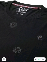 ROADSTER Men Black Grey Typography Cotton Printed T-shirt  - Black, XL