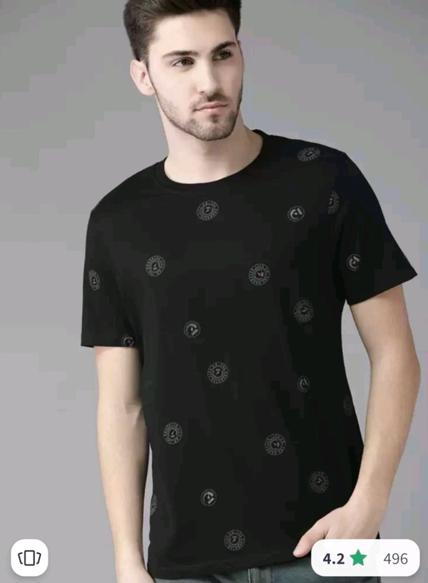 ROADSTER Men Black Grey Typography Cotton Printed T-shirt  - Black, XL
