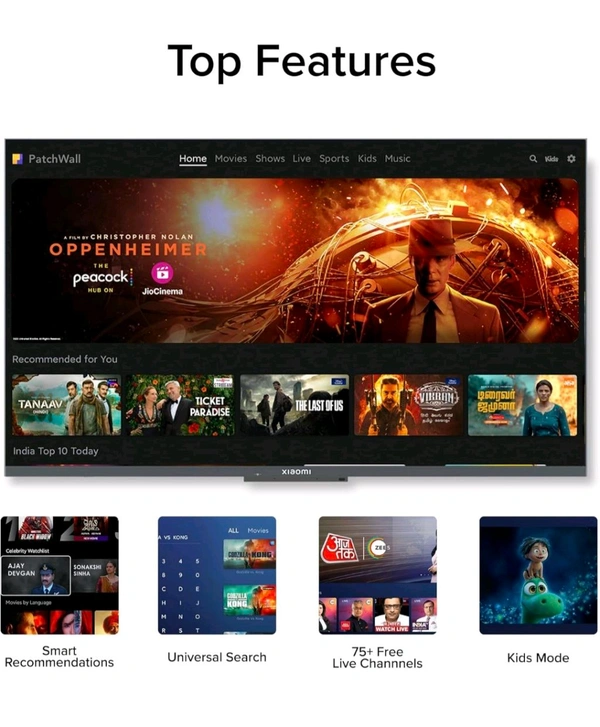 Mi Xiaomi MI Xiaomi Smart TV A 80 cm (32) HD Ready Smart Google LED TV L32MA-AIN (Black) - Black, 32cm HD