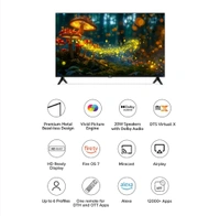 Xiaomi  Redmi Xiaomi 80 cm (32 inches) F Series HD Ready Smart LED Fire TV L32MA-FVIN (Black) - Black, 32 Inches