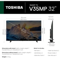 TOSHIBA 80 cm (32 inches) V Series HD Ready Smart Android LED TV 32V35MP (Black) - Black, 32 Inches