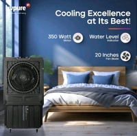 Livpure Scorpio Desert Air Cooler- 100 L | 20" Fan Blade | High Air Delivery | Water Level Indicator | Anti-Bacterial Honeycomb Pad | 350 Watts Motor | 2 years Warranty by Livpure - Black